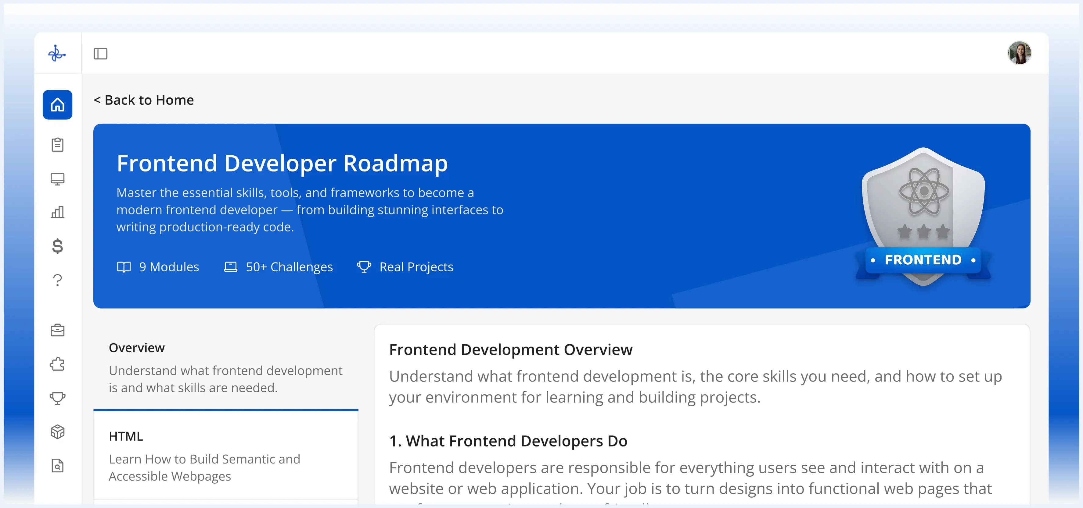 Structured learning roadmap guiding placement preparation from basics to advanced on SkillBrew.AI