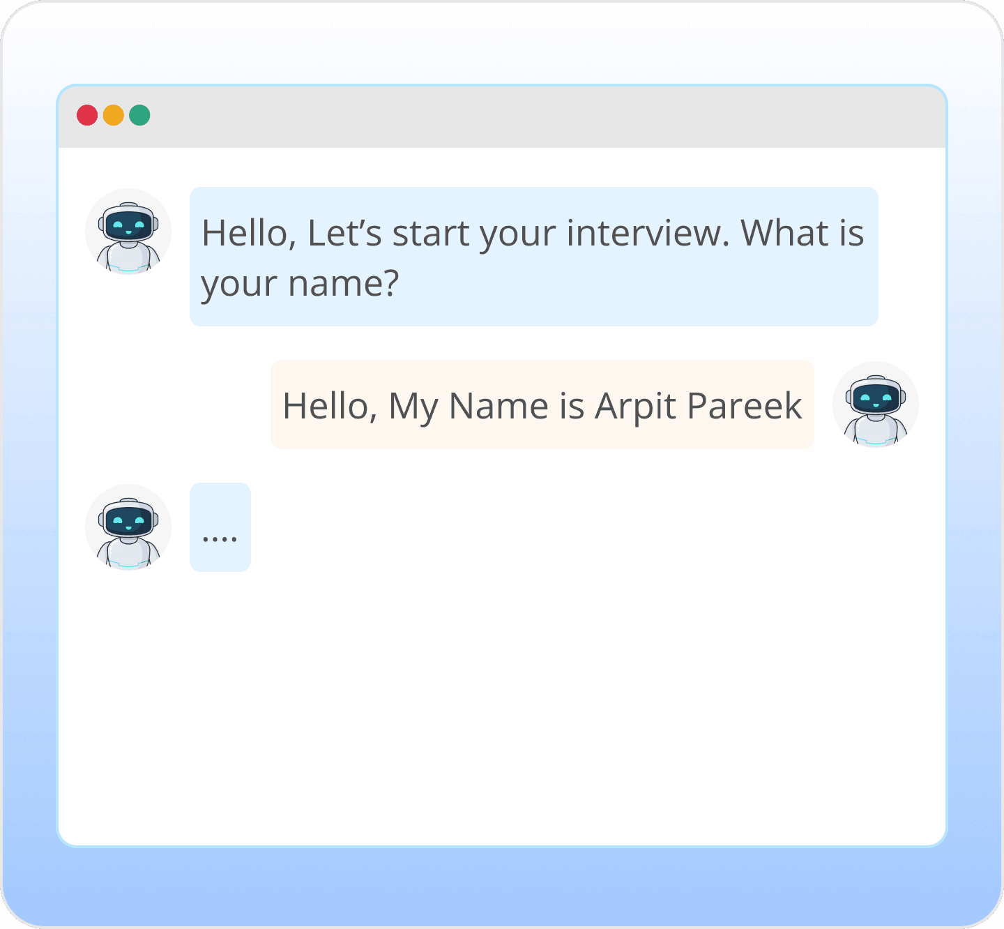 AI mock interview session for placement preparation on SkillBrew.AI